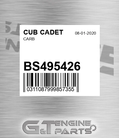 BS495426 Carb for CUB CADET