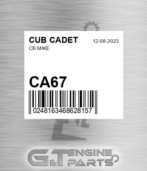 CA67 CUB CADET Cb Mike