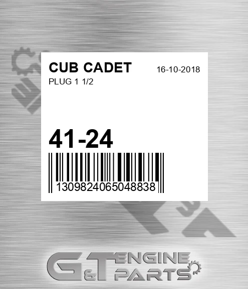 41-24 Plug 1 1/2 for CUB CADET