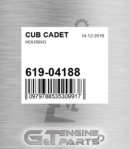 619-04188 Housing for CUB CADET