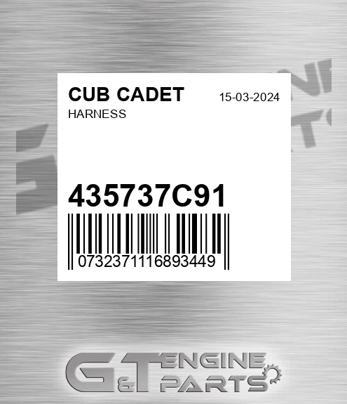 435737C91 Harness for CUB CADET
