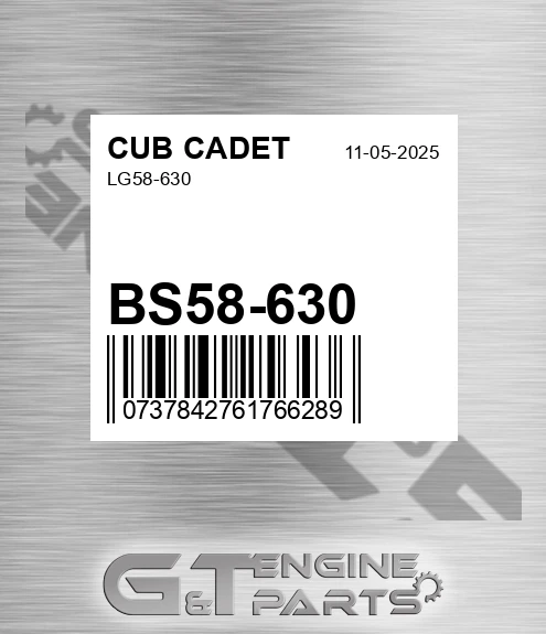 BS58-630 Lg58-630 for CUB CADET