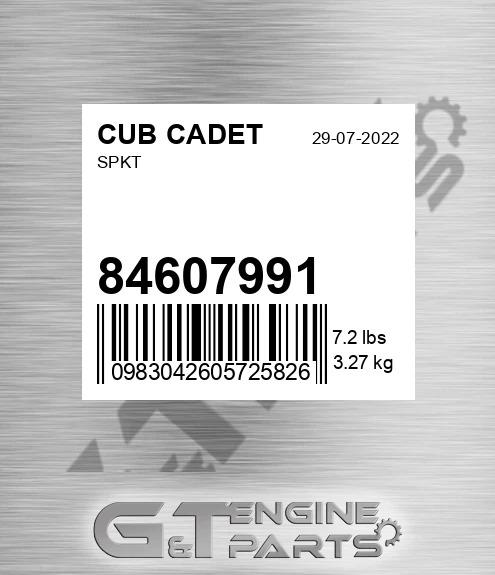 84607991 Spkt for CUB CADET