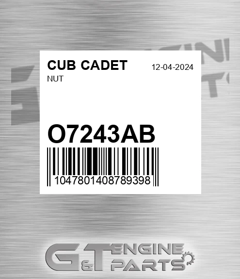 O7243AB Nut