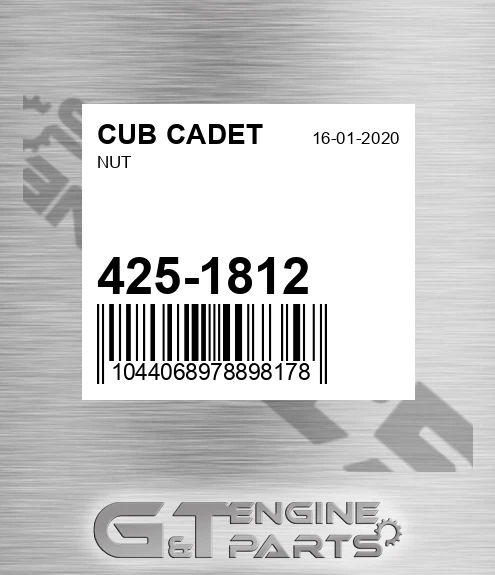 425-1812 Nut for CUB CADET