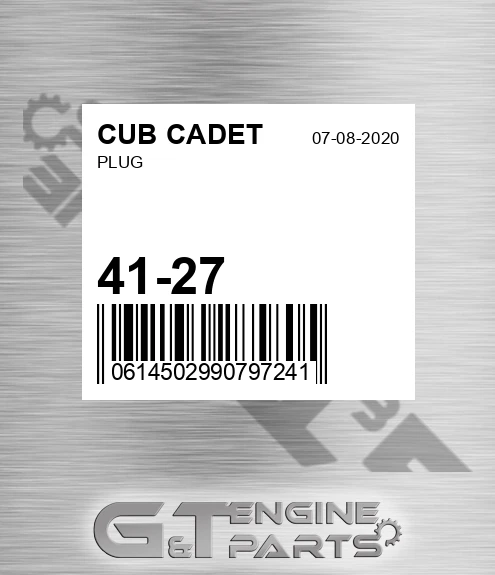 41-27 Plug for CUB CADET
