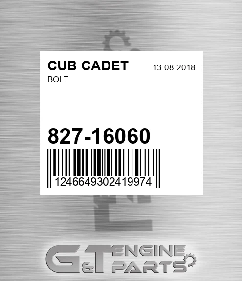 827-16060 Bolt