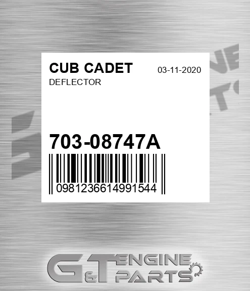 703-08747A Deflector for CUB CADET
