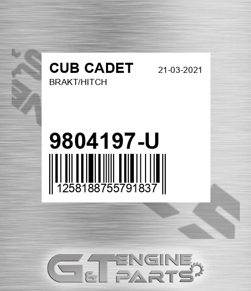 9804197-U Brakt/hitch for CUB CADET
