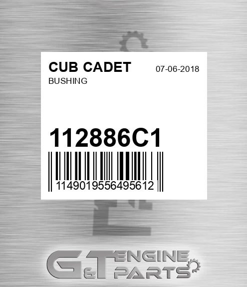 112886C1 Bushing for CUB CADET