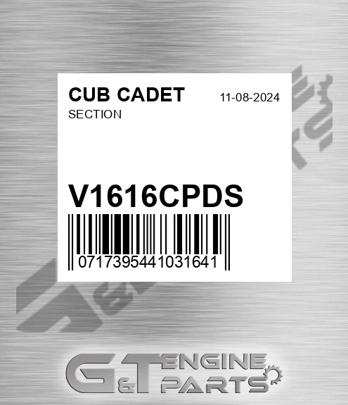 V1616CPDS Section