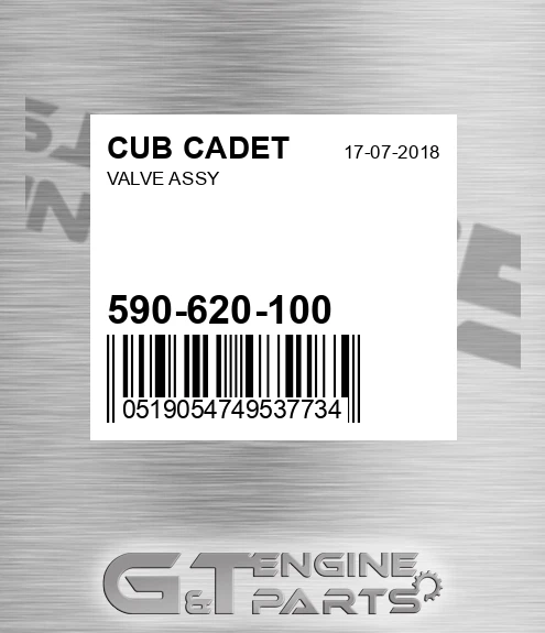 590-620-100 Valve Assy for CUB CADET