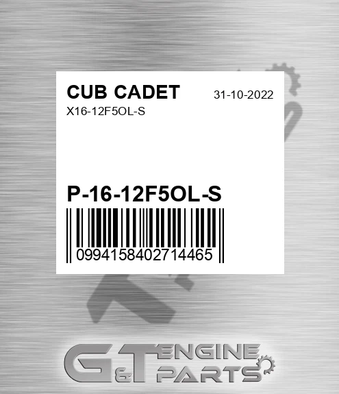 P-16-12F5OL-S X16-12f5ol-s