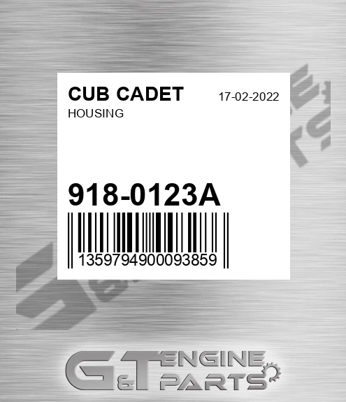 918-0123A Housing for CUB CADET