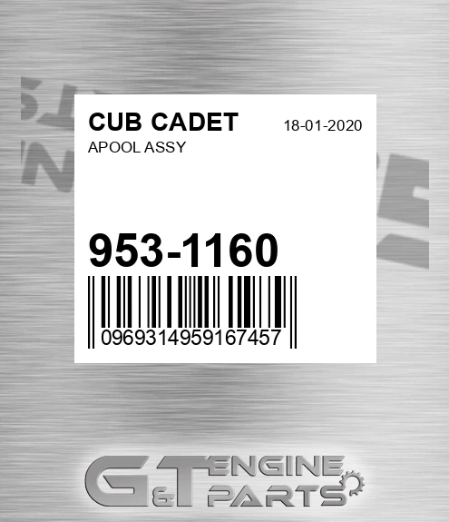 953-1160 Apool Assy for CUB CADET