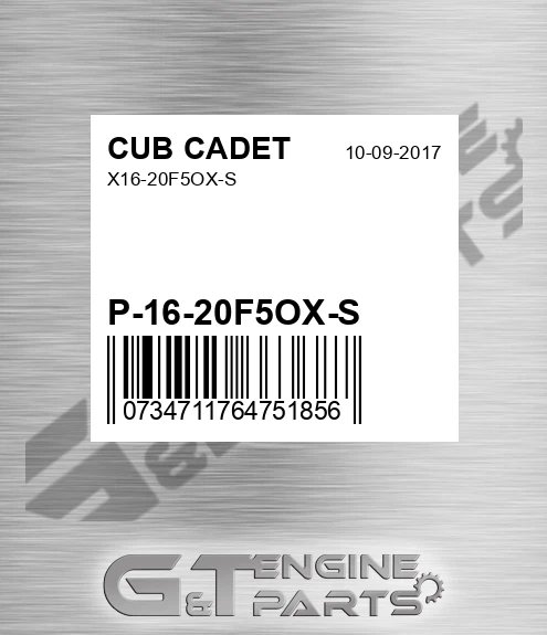 P-16-20F5OX-S X16-20f5ox-s