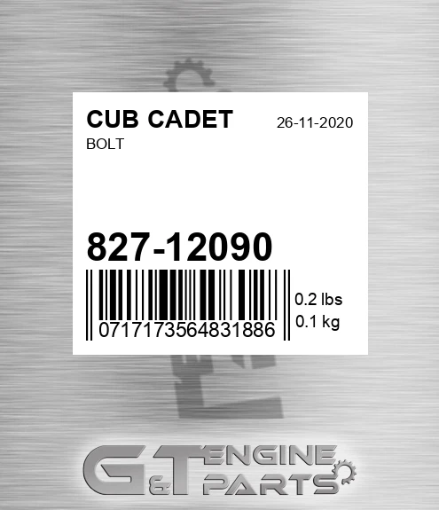 827-12090 Bolt