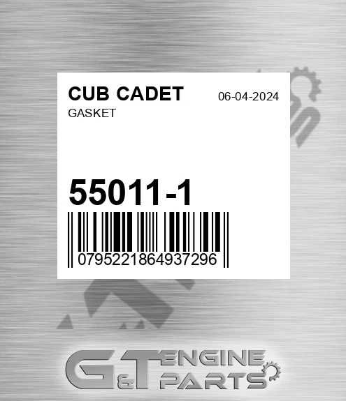 55011-1 Gasket for CUB CADET