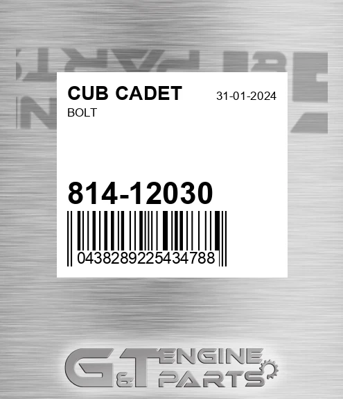 814-12030 Bolt