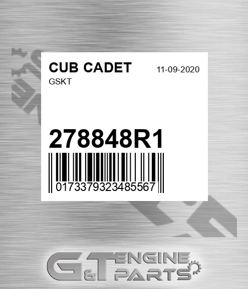 278848R1 Gskt for CUB CADET