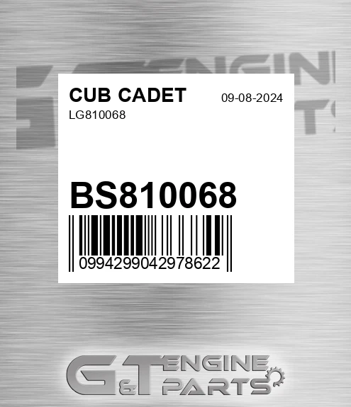 BS810068 CUB CADET Lg810068
