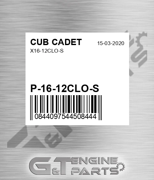 P-16-12CLO-S X16-12clo-s