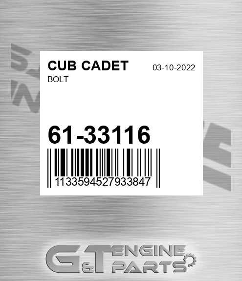 61-33116 Bolt