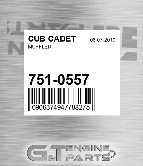 751-0557 Muffler for CUB CADET
