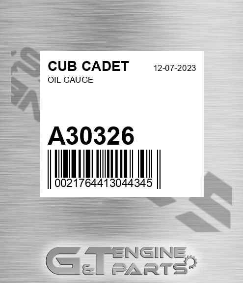 A30326 Oil Gauge for CUB CADET