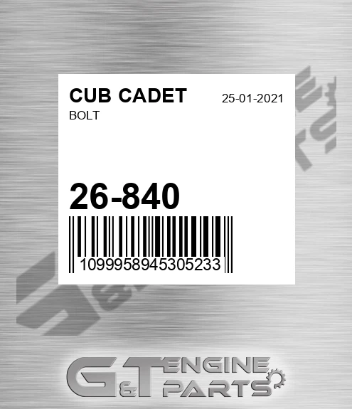26-840 Bolt