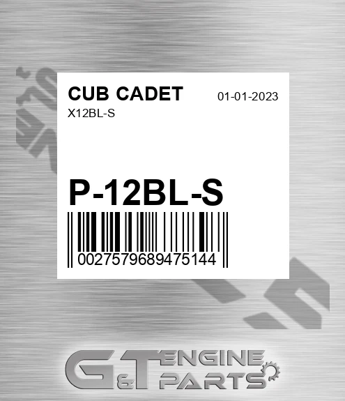 P-12BL-S X12bl-s for CUB CADET