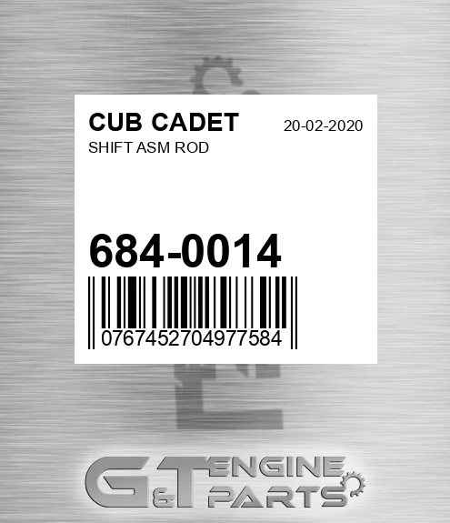 684-0014 Shift Asm Rod for CUB CADET