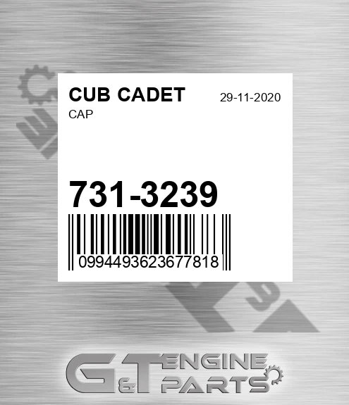 731-3239 Cap for CUB CADET
