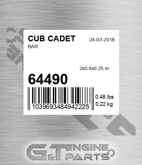 64490 CUB CADET Bar