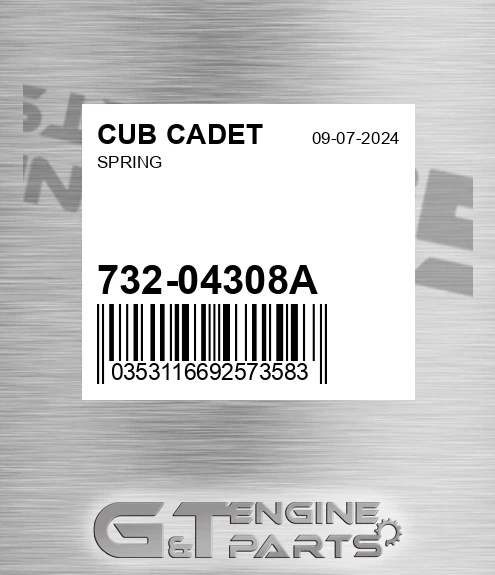 732-04308A Spring for CUB CADET