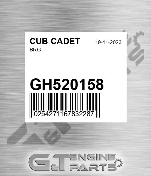 GH520158 Brg for CUB CADET