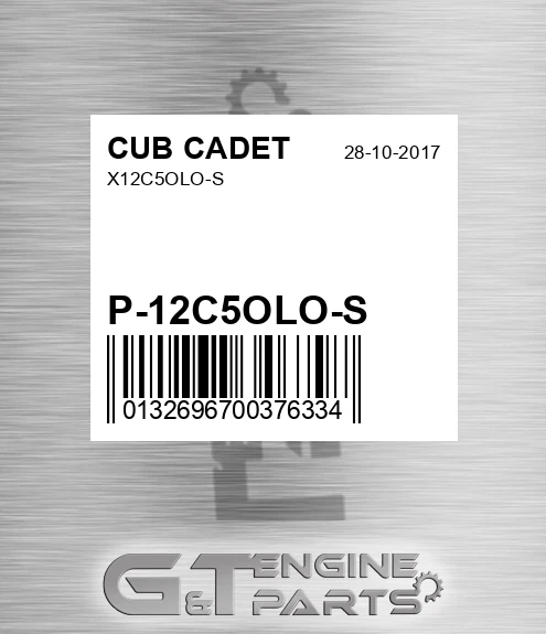 P-12C5OLO-S X12c5olo-s for CUB CADET