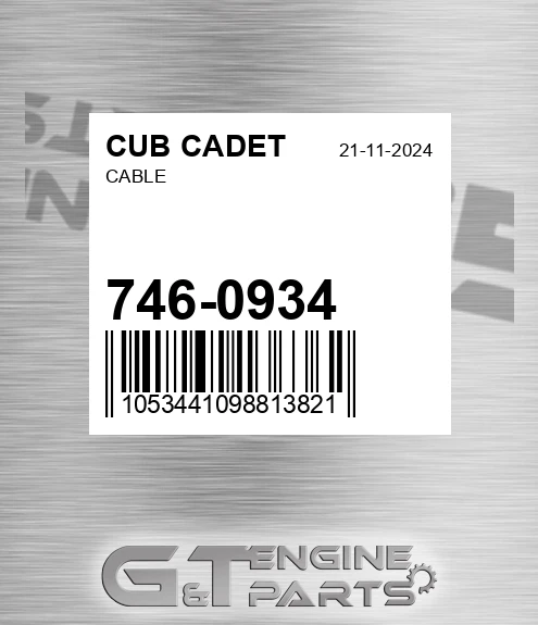 746-0934 Cable for CUB CADET