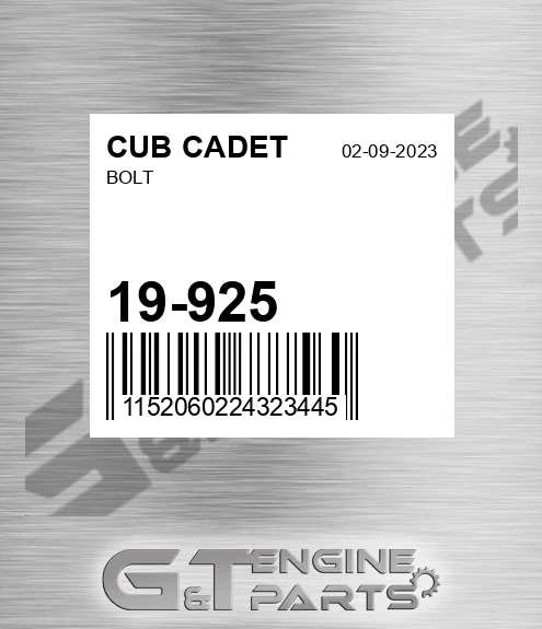 19-925 Bolt