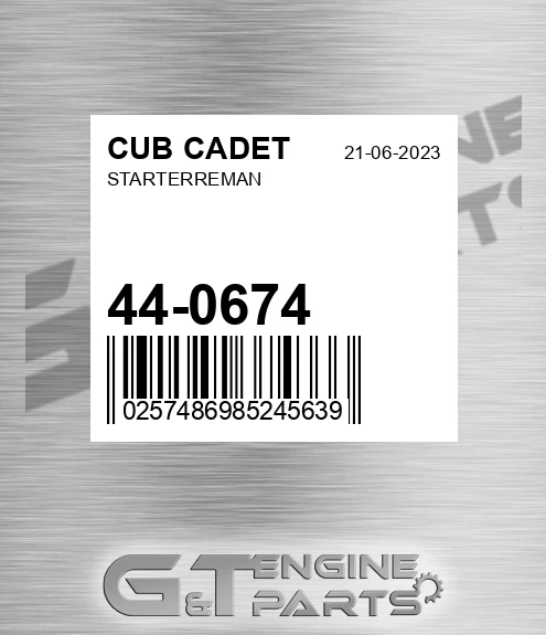 44-0674 Starterreman for CUB CADET