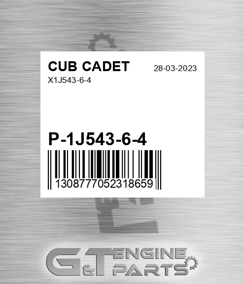 P-1J543-6-4 X1j543-6-4 for CUB CADET