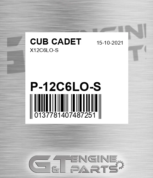 P-12C6LO-S X12c6lo-s for CUB CADET
