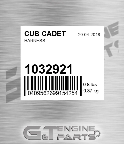 1032921 Harness for CUB CADET