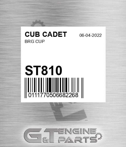 ST810 CUB CADET Brg Cup