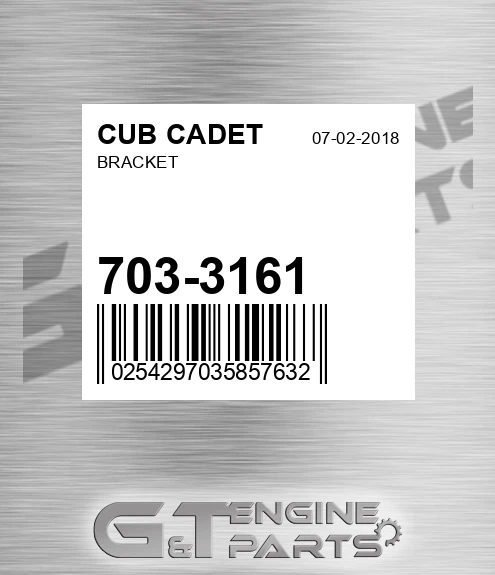 703-3161 Bracket for CUB CADET
