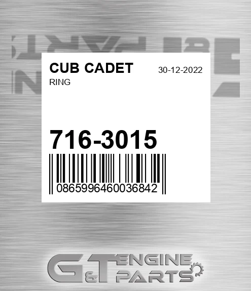 716-3015 Ring for CUB CADET