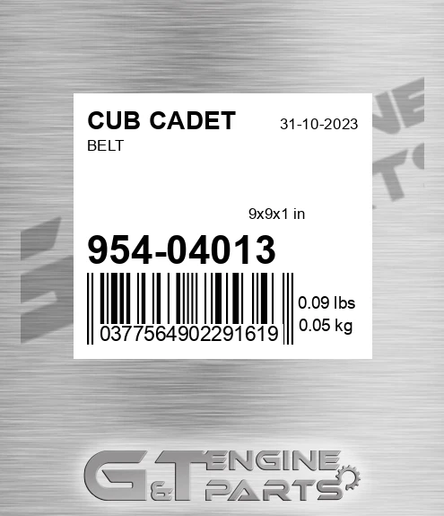 954-04013 Belt for CUB CADET