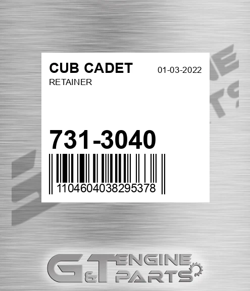 731-3040 Retainer for CUB CADET