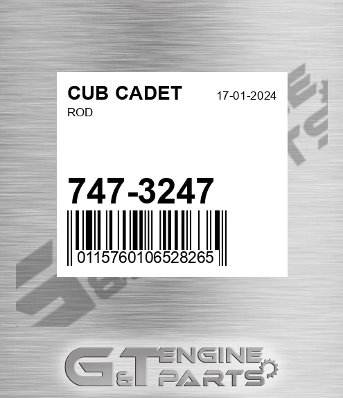 747-3247 Rod for CUB CADET