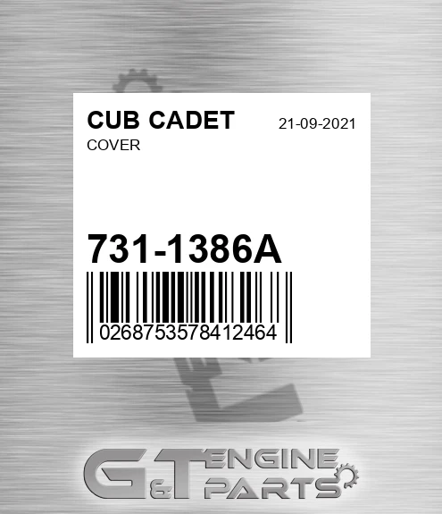 731-1386A Cover for CUB CADET